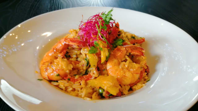 Poêlée de gambas au chorizo