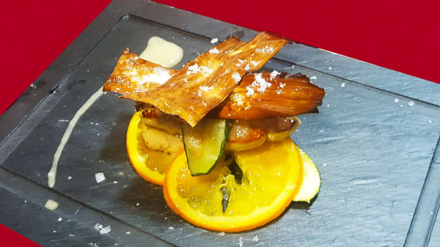 Laminado de Foie de fresco de Pato con Naranja confitada