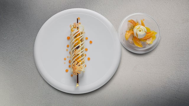 Pain de Gênes et suprêmes d'Oranges sanguines orientales