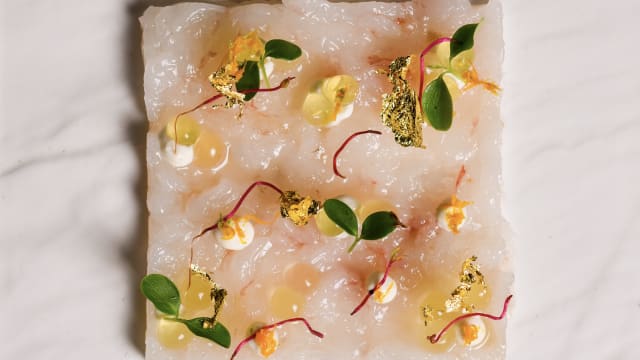 CARPACCIO DI SCAMPO CON ORO 23KT