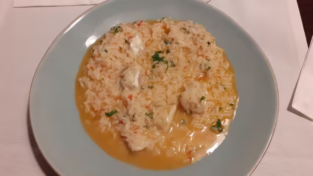 Arroz de línguas de bacalhau 