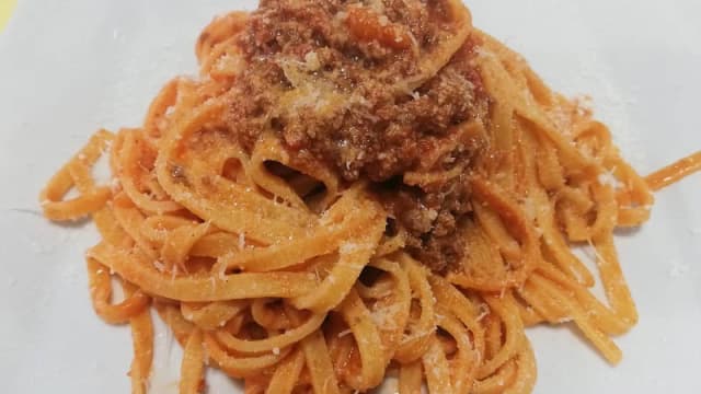 fettuccine al ragu di cinghiale