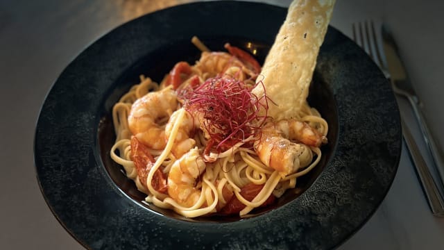 Tagliatelles aux Gambas 
