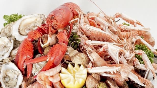 Plateau de fruits de mer.