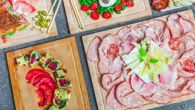 Planche, burrata et pîadina