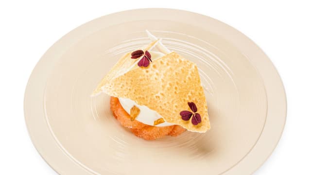 Sorbet pamplemousse tonic, meringue et yaourt léger