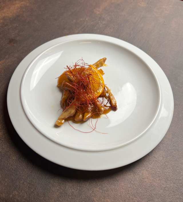 Straccetti di suino nero all'arancia