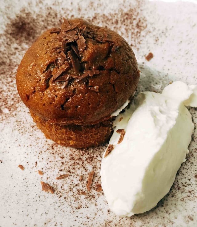 tortino di pane e spuma di yogurt bio