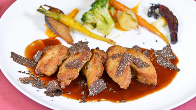 Ris de veau fumé sauce aux truffes de bourgogne