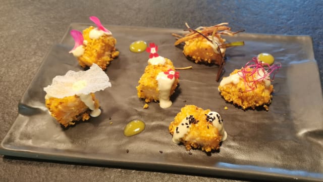 Salmó amb blat de moro cruixent