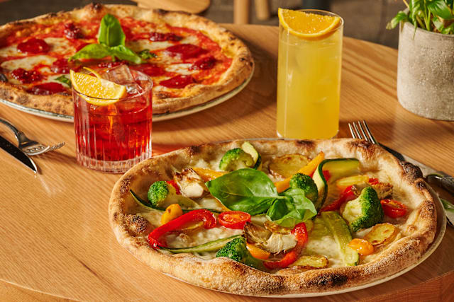 Pizza Verdure e Pizza Salame Nduja