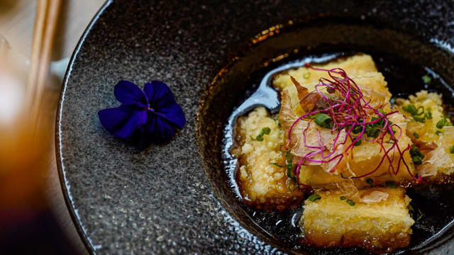 Tofu frit aguedashi