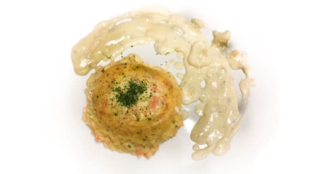 Sformato di paletta e patate con crema di gorgonzola