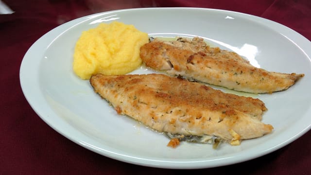Salmerino del lago al gratin