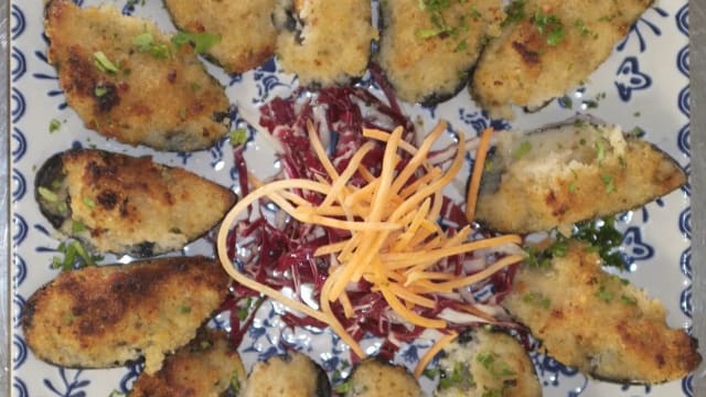 Cozze grateen