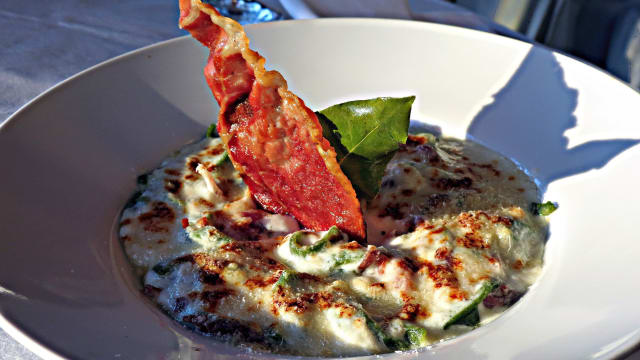 Tagliolini gratinati al culatello di Zibello 