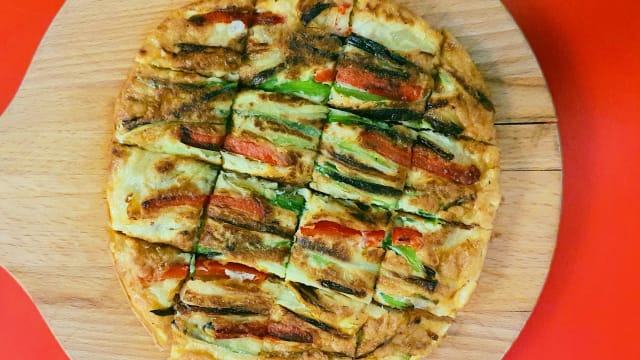Pajeon galette aux ciboulette et fruits de mer