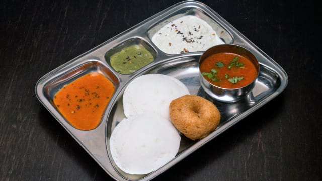 Idli vada is traditional south Indian any day healthy meal/starter served with Indian home made sauces