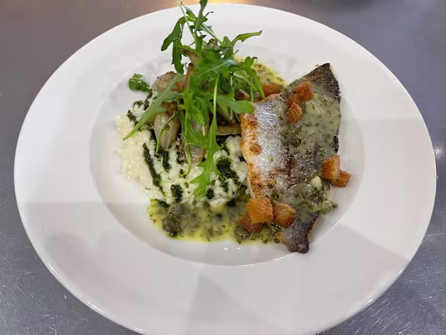 Filet de daurade avec son risotto