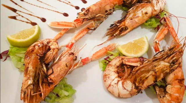 Gamberi e scampi alla griglia