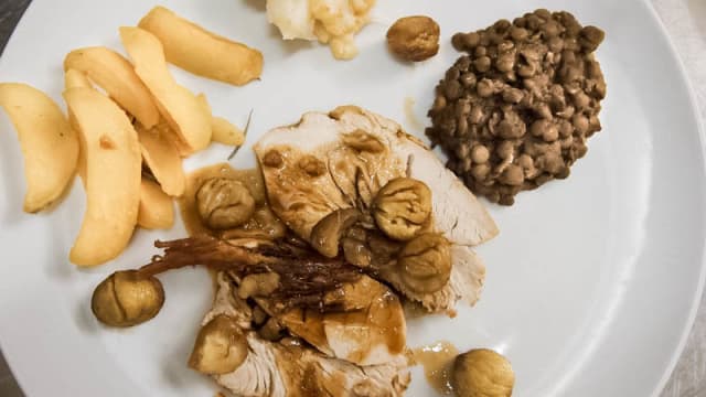 carne con patate e lenticchie