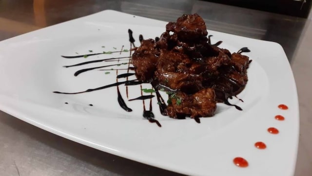 Straccetti di vitello all'aceto balsamico e miele
