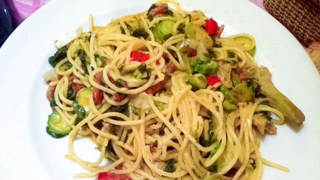spaghetti con verdure