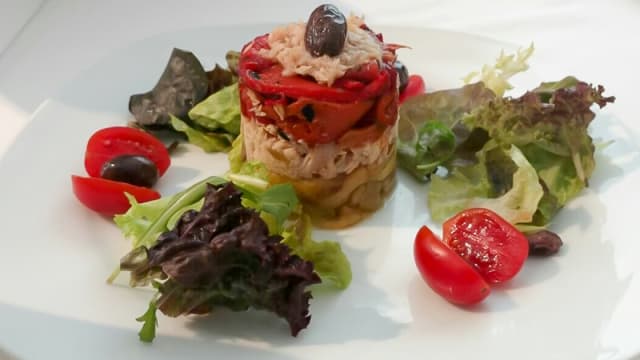 Trinxat d'escalivada i tonyina