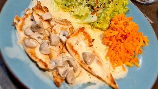 Escalope de volaille aux champignons