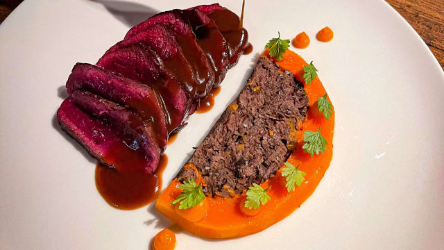 cervo scottato e zucca