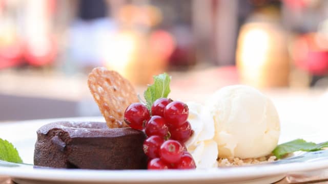 Lavacake met vanille-ijs