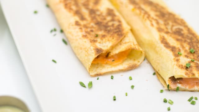 Crêpe au saumon fumé
