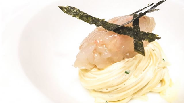 Spaghettini con scampi