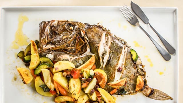 Pescato di giornata cotto al forno