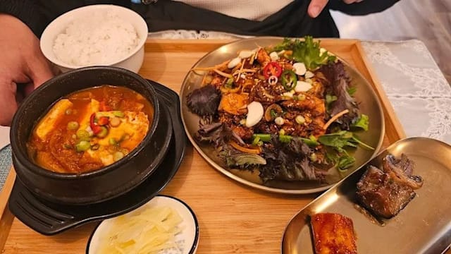 Angary chicken Combo include Kimchi stew