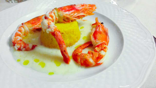ortino di cavolfiori con gamberi e zenzero