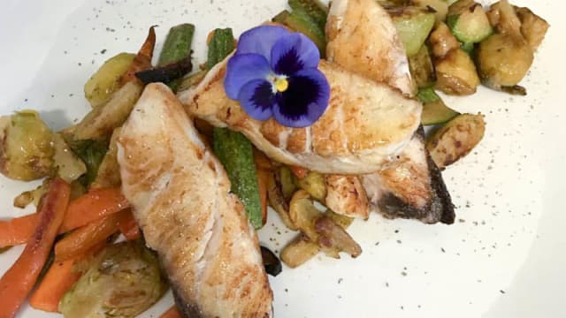 ricciola con verdure
