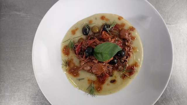 MOSCARDINI IN UMIDO SU CREMA DI PATATE