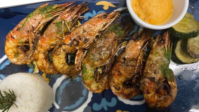 Gambas flambées au whisky tourbé