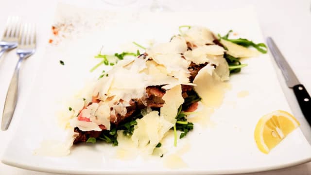 Carpaccio rucola e parmiggiano
