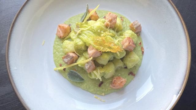 Gnocchetti di patate, zucchine e salmone