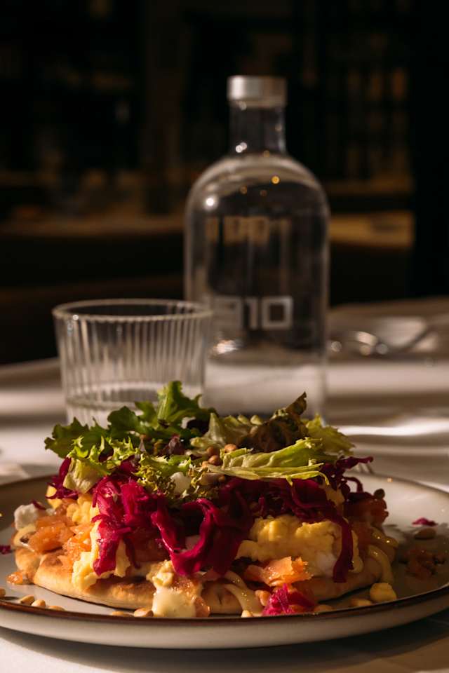 Flatbread gerookte zalm