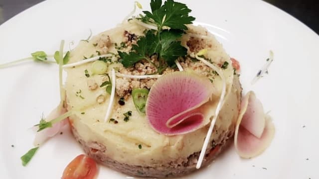 Hachis parmentier de canard confit