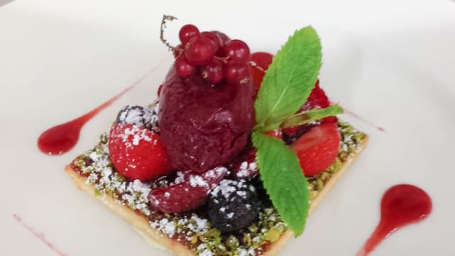 dessert de fruits rouges