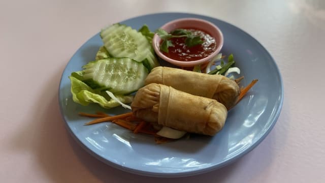 Huis gemaakte Thaise kip loempia’s