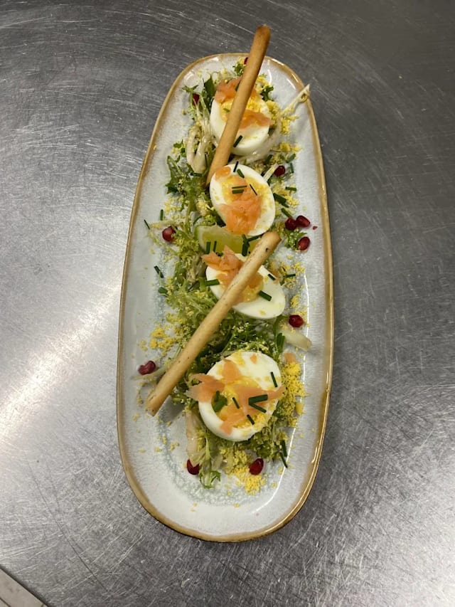 Œuf mimosa saumon fumé 