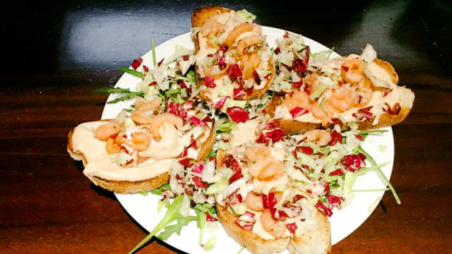Bruschetta ai gamberi