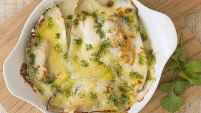 Mexilhão Gratinado com Queijo da Ilha de São Jorge