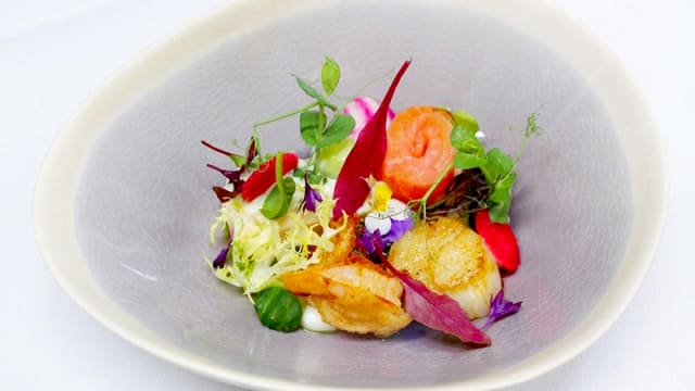 Zalm/coquille/gamba