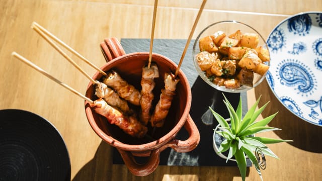 Pinchos de pollo. 